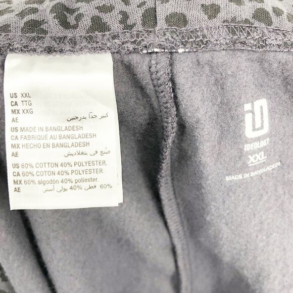 IDEOLOGY Women's Fleece Cheetah-Print Jogger Pants XXL Black Drawstring NWT - Picture 10 of 12
